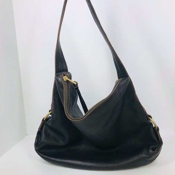 Banana Republic Brown 100% Leather Curved Hobo Bag - Picture 6 of 9